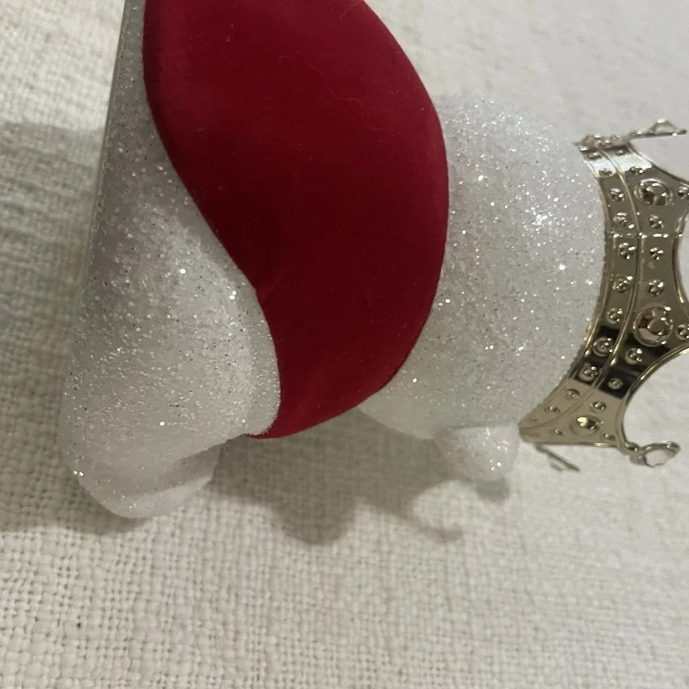 Bath And Body works single wick candle holder polar bear Christmas 2021 Holidays